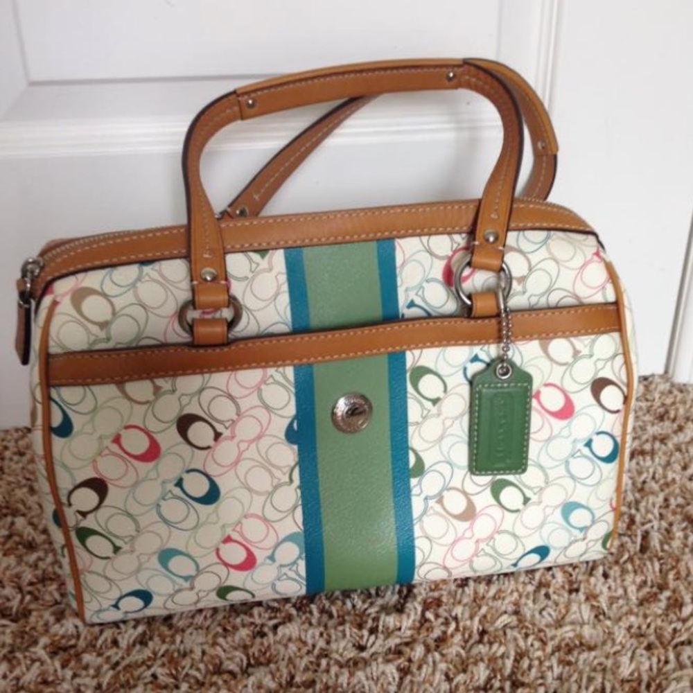 Authentic Like New Rainbow Coach Purse